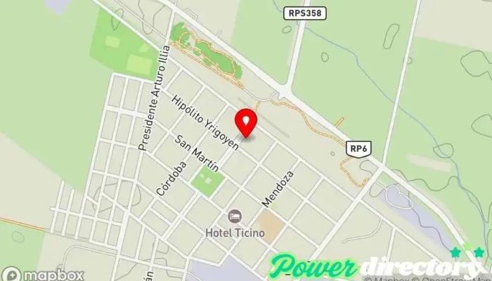 mapa de Bancor Banco De Cordoba Banco en Ticino