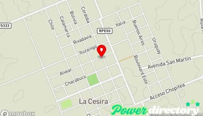 mapa de BanCor Banco en La Cesira