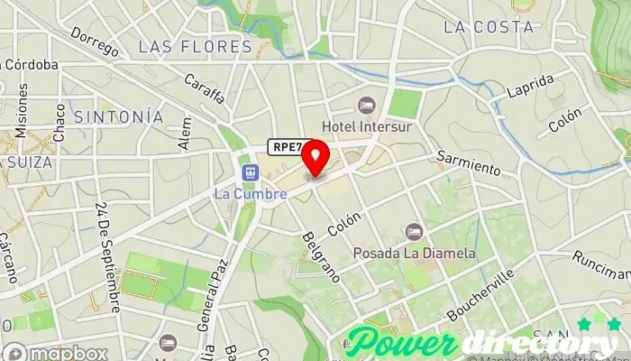 mapa de Bancor Cajeros automáticos en La Cumbre