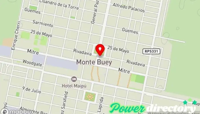 mapa de Bancor Cajeros automáticos en Monte Buey