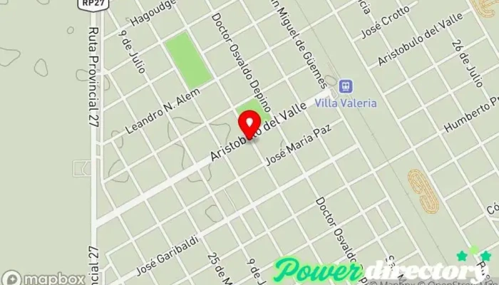 mapa de BANCOR Banco en Villa Valeria