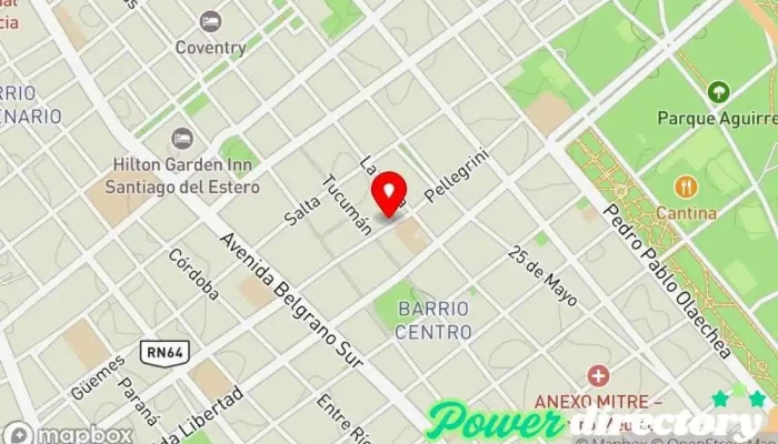 mapa de Bancred Institución financiera en Santiago del Estero