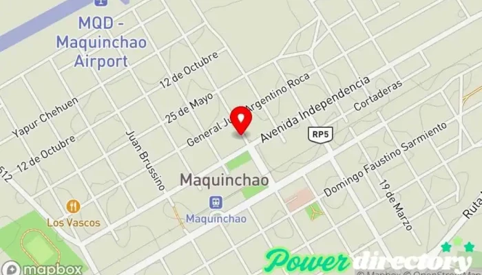 mapa de Banelco Banco Patagonia Cajeros automáticos en Maquinchao