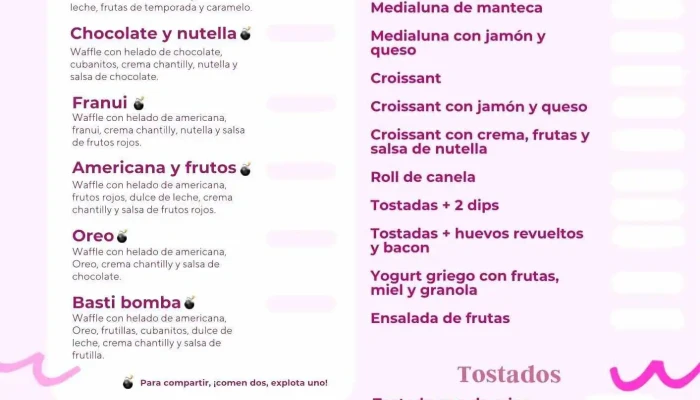 Basti Cafeteria Pasteleria Carta - Merlo