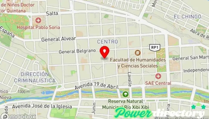 mapa de BMV Banco Masventas Banco en San Salvador de Jujuy