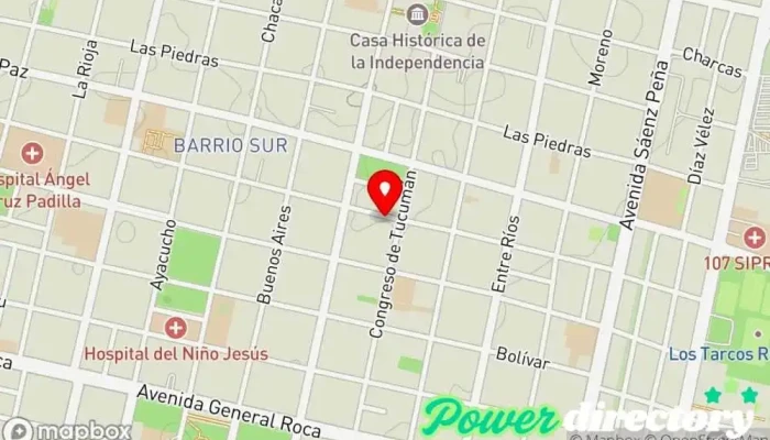 mapa de Bonjour Panadería, Cafetería en San Miguel de Tucumán