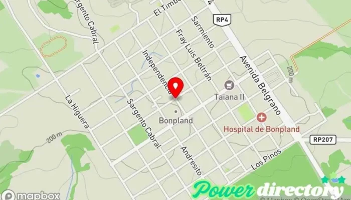 mapa de Bonpland  en Bonpland