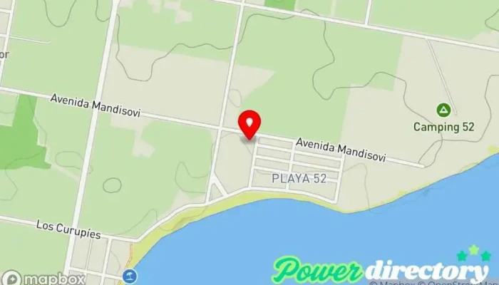 mapa de Bungalows Playa 52- Santa Ana Entre Ríos Alojamiento con servicio, Casa rural, Cabañas de madera en Santa Ana