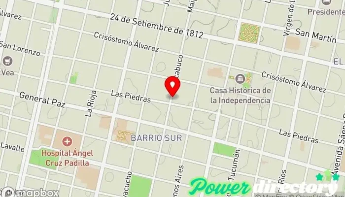 mapa de Cadicoop Cooperativa de ahorro y crédito en San Miguel de Tucumán