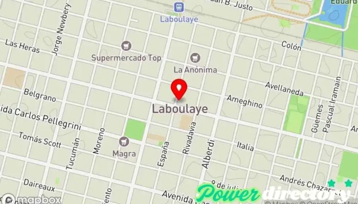 mapa de Caja De Jubilaciones, Pensiones y Retiros de Córdoba Banco en Laboulaye