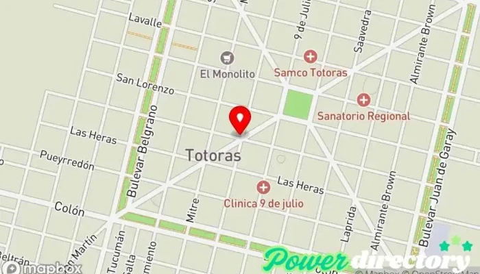 mapa de Caja Mutual del Unión F. Club Institución financiera, Sindicato en Totoras