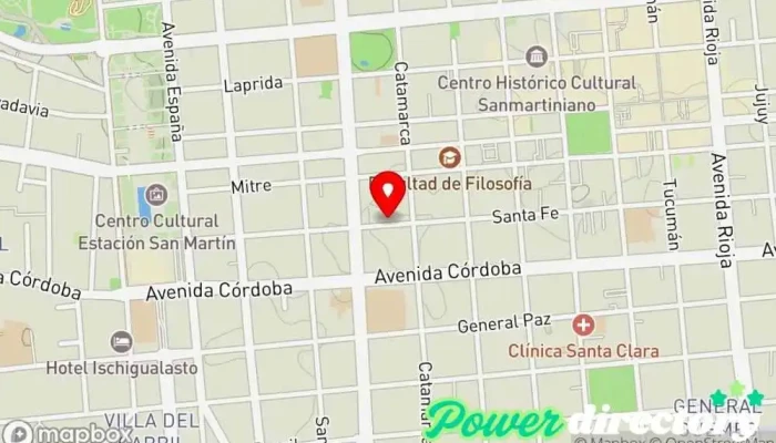 mapa de Caja Notarial Mutual Pcia de San Juan Banco en San Juan