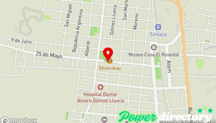 mapa de Caja Popular de Ahorros Delegación Simoca Caja de ahorros en Simoca