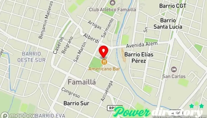 mapa de Caja Popular de Ahorros  en Famaillá