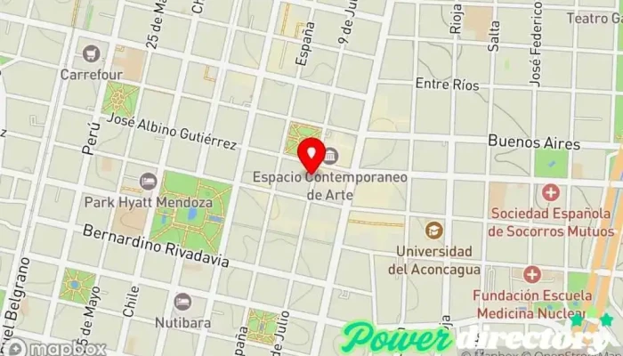 mapa de Caja Seguro Mutual Mendoza Oficina del Gobierno del Distrito en Mendoza