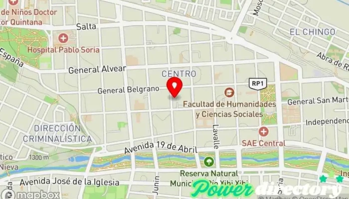 mapa de Cajero Automatico Banco Credicoop Jujuy Banco en San Salvador de Jujuy