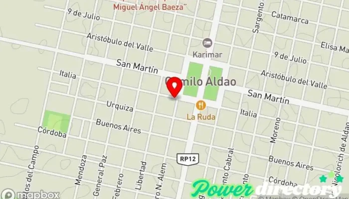 mapa de Cajero Automático Banco Macro Cajeros automáticos en Camilo Aldao