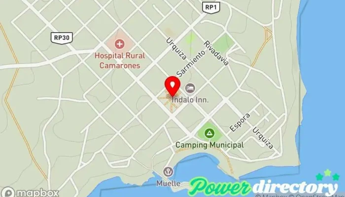 mapa de Camarones  en Camarones