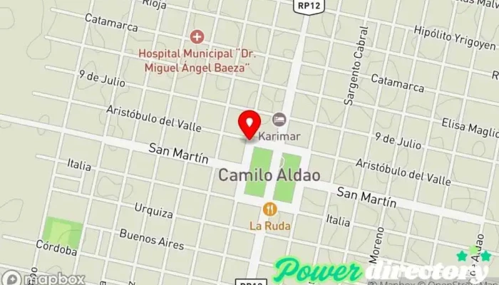 mapa de Camilo Aldao  en Camilo Aldao