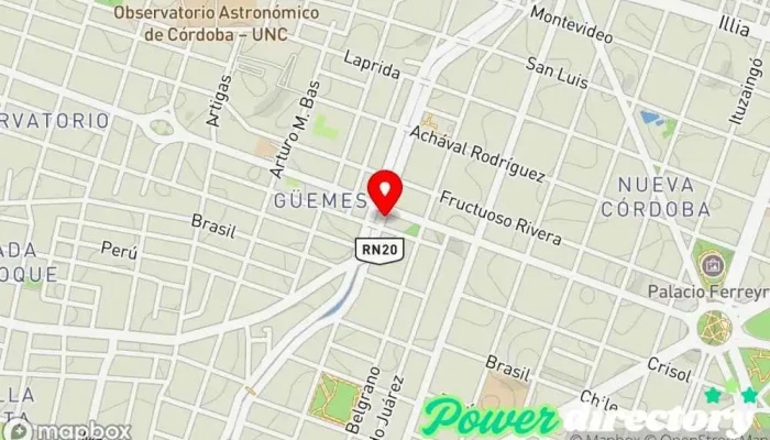 mapa de CARBONO Gimnasio, Kinesiólogo, Fisioterapeuta, Clínica de fisioterapia en Córdoba