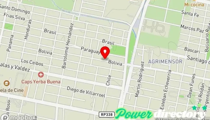 mapa de Cardiowellnes Clínica de medicina deportiva en Yerba Buena