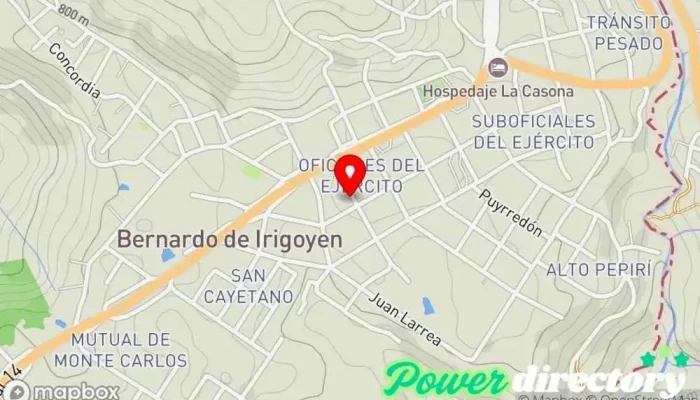 mapa de CARTA VERDE ONLINE Corredor de seguros en Bernardo de Irigoyen