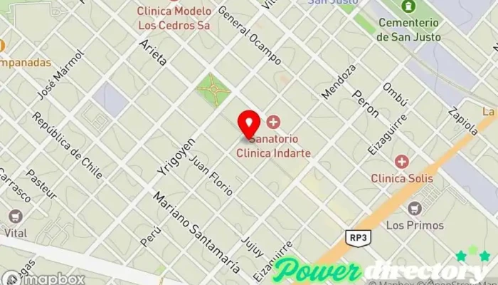 mapa de CartaSur Institución financiera, Agencia de préstamos en San Justo