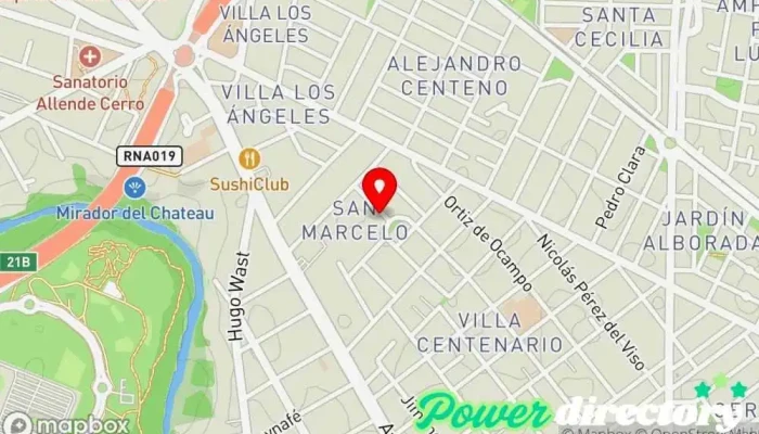mapa de CE. R. ES. Kinesiología Y Fisioterapia Clínica de fisioterapia, Centro de rehabilitación en DJK