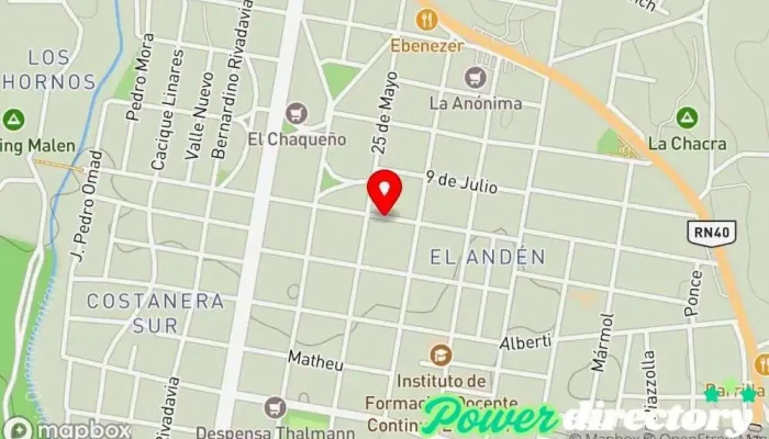 mapa de CEKIT (Centro de estética y Kinesiología Integral) Esteticista, Kinesiólogo, Nutricionista en El Bolsón