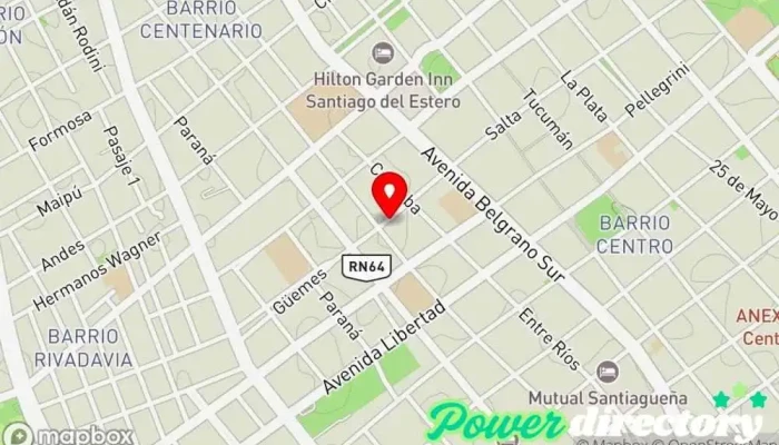 mapa de Centro de Flebología y Estética Güemes Clínica ambulatoria, Cirujano plástico en Santiago del Estero