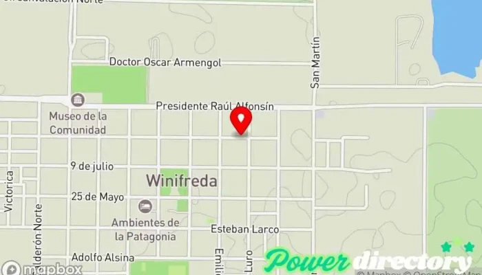 mapa de Centro de Jubilados y Pensionados de Winifreda Asociación u organización en Winifreda