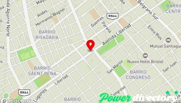 mapa de Centro de Kinesiología lic.cecilia neme Hospital en Santiago del Estero
