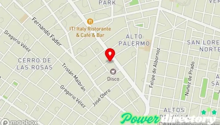 mapa de Centro de Rehabilitación FisioCerro - Hospital Italiano Centro médico, Fisioterapeuta en HWD