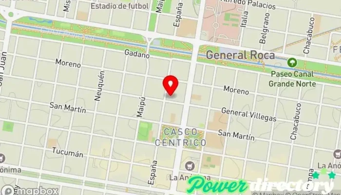 mapa de Centro De Rehabilitacion K&F Gimnasio en Gral. Roca