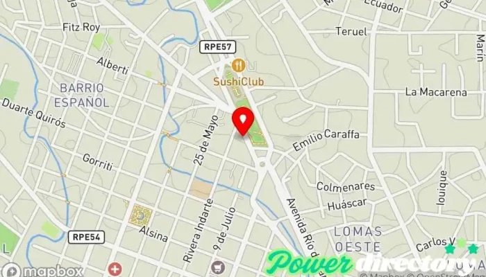 mapa de Centro de Rehabilitación Kinesia Centro de salud y bienestar en Villa Allende