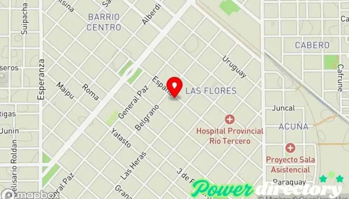 mapa de Centro de Rehabilitación Marcelo Botasso Kinesiólogo en Río Tercero