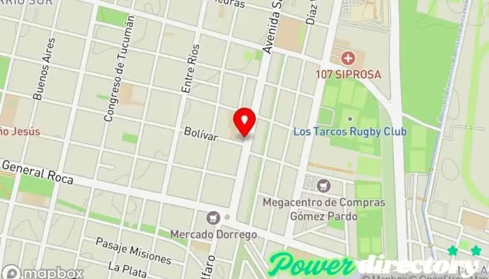 mapa de Centro de Rehabilitacion Santa Maria Fisioterapeuta en San Miguel de Tucumán