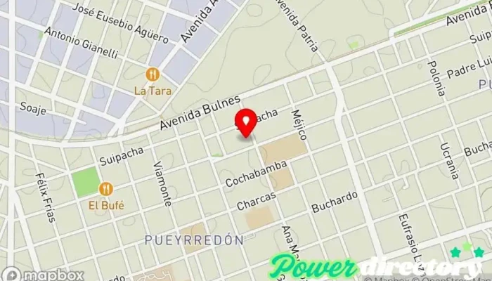 mapa de Centro Integradis Clínica ambulatoria, Esteticista facial, Masajista, Nutricionista, Fisioterapeuta, Centro de pilates, Psicoterapeuta en Córdoba
