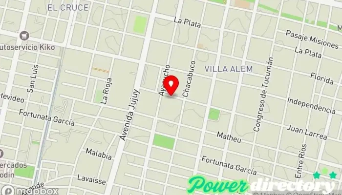 mapa de Centro Integral de Rehabilitación Clínica de fisioterapia, Gimnasio, Kinesiólogo en San Miguel de Tucumán