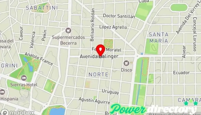 mapa de Centro Integral de Salud Clínica ambulatoria en Alta Gracia
