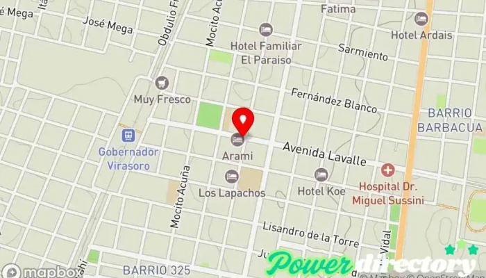 mapa de Centro Medico Laboral SRL Médico, Centro de diagnóstico por imagen en Gdor. Virasoro