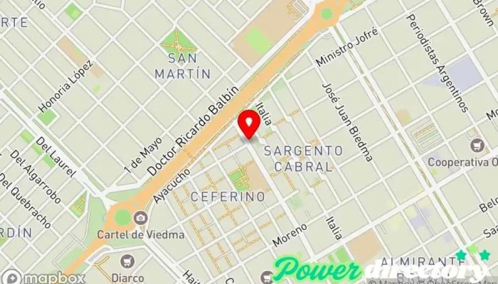 mapa de Centro Mutual Vivir Clínica de fisioterapia en Viedma