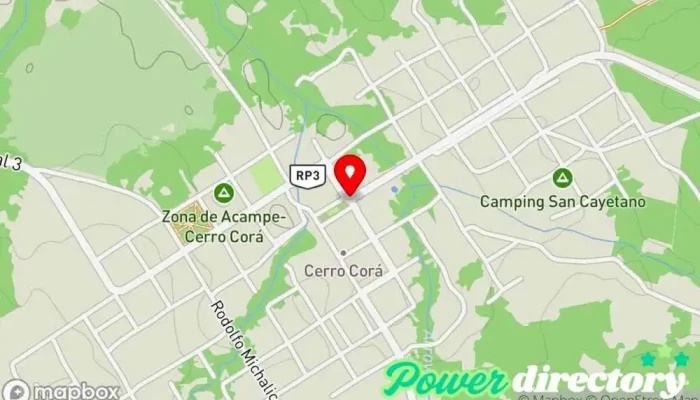 mapa de Cerro Cora  en Cerro Cora