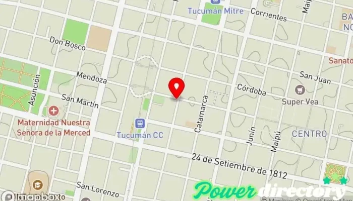 mapa de CeTuk Centro Tucumano De Kinesiología Hospital en San Miguel de Tucumán