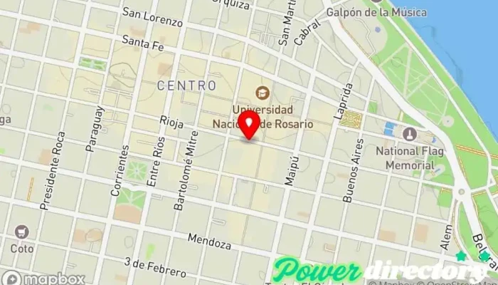 mapa de CH Comercializadora de créditos Agencia de préstamos en Rosario