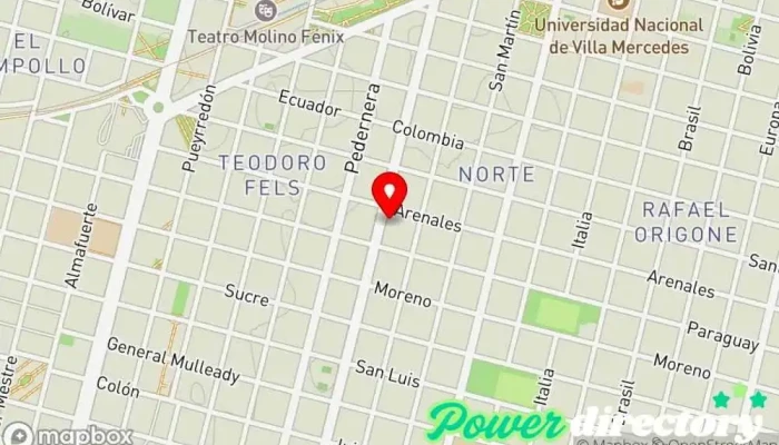 mapa de Chauco Pasteleria Pastelería en Villa Mercedes