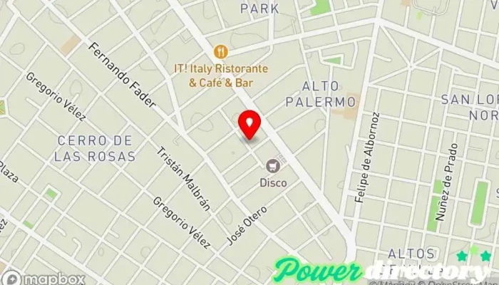 mapa de Chavero Sports - KINESIOLOGIA- GIMNASIO Kinesiólogo en Córdoba