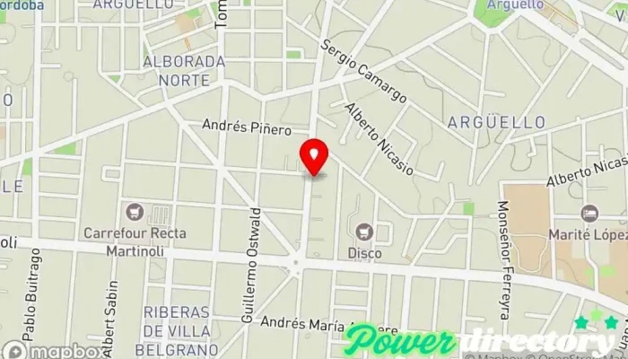 mapa de Ciaf Centro de Atención Fisiokinésica y Especialidades Médicas Clínica de fisioterapia en Córdoba