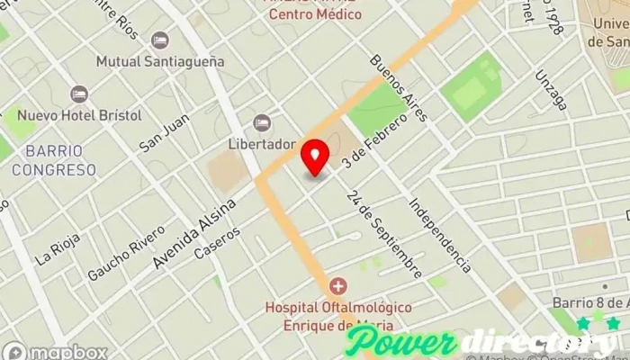 mapa de Cinesis Centro deportivo, Gimnasio, Centro de pilates, Centro de rehabilitación en Santiago del Estero