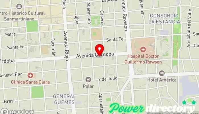 mapa de Clínica Alemana Clínica ambulatoria en J5402ADF